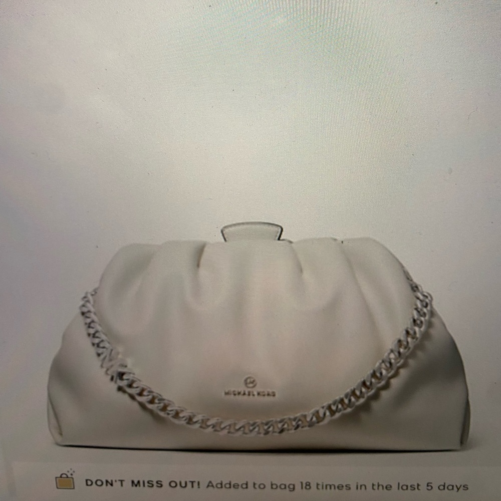 Michael Kors Nola extra large faux leather clutch